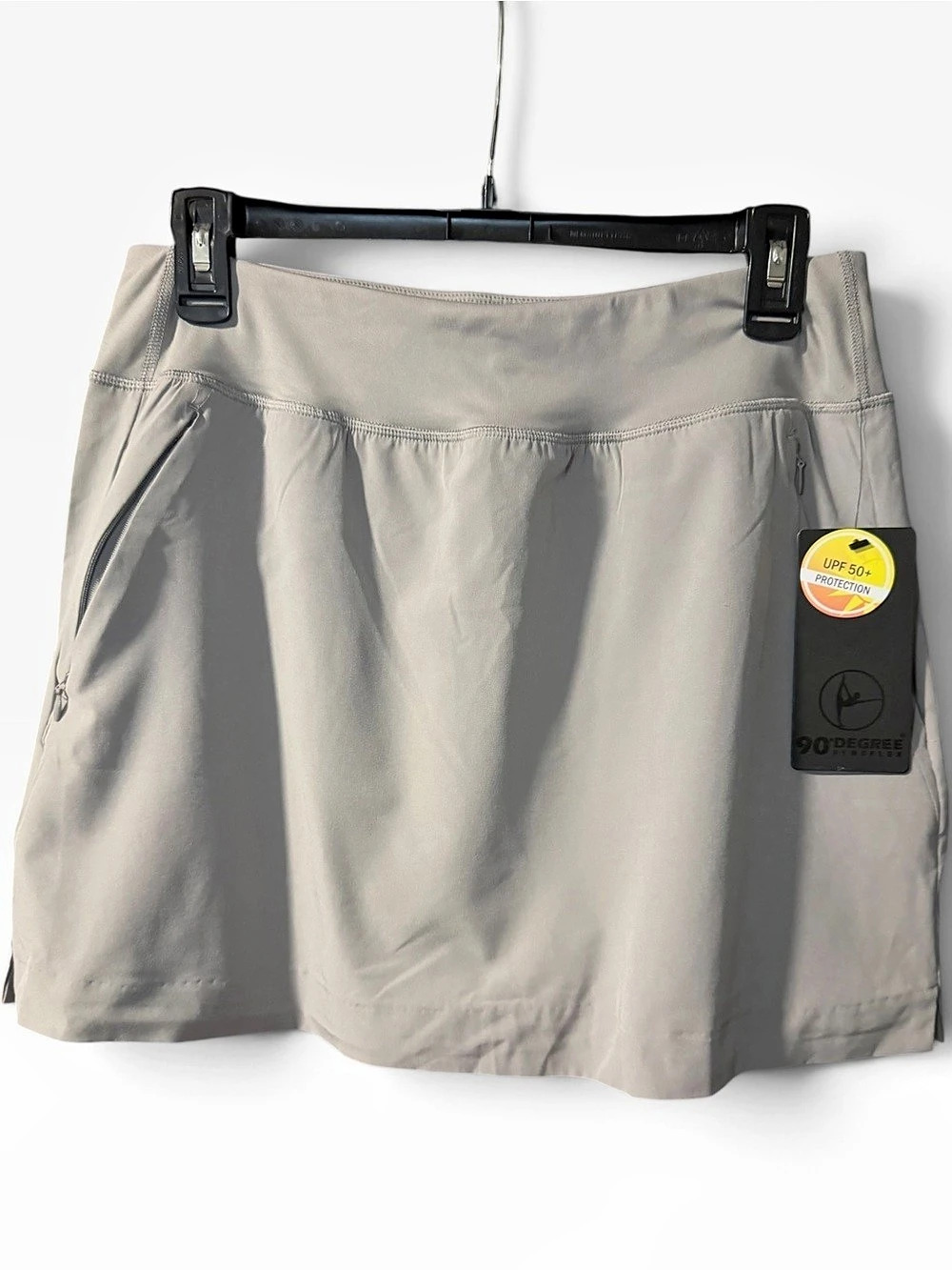 90 Degree by Reflex The Cosmo Lightstream Side Slit Skort NWT Gray Size L